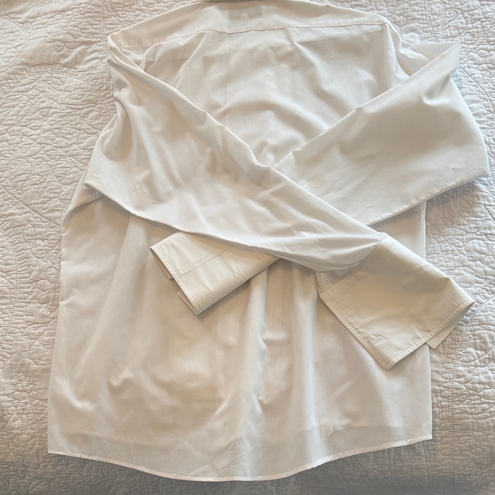 Pierre Balmain White Pleated Front Dress Shirt - 16.5; 34/35 - Picture 8 of 8